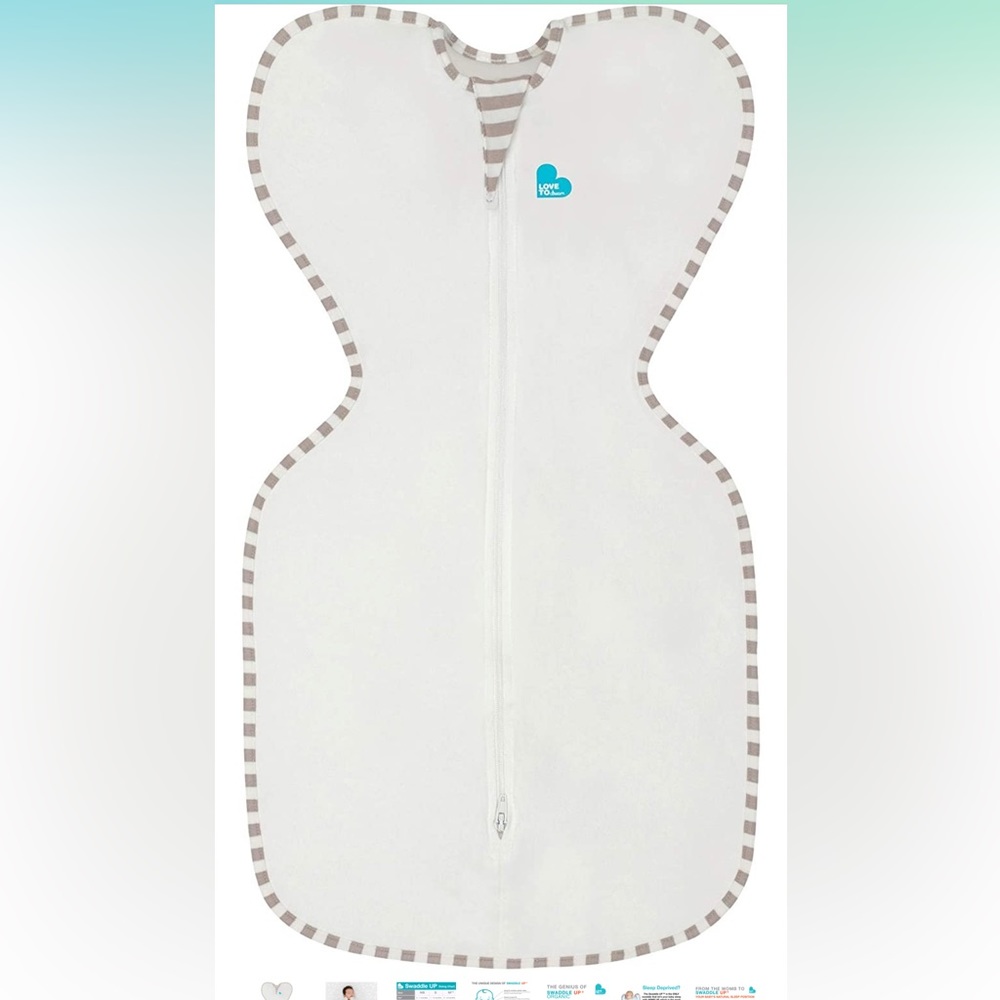 NIB Love to Dream Swaddle Organic Arms Up Size Medium, Cream Light Weight .2 TOG